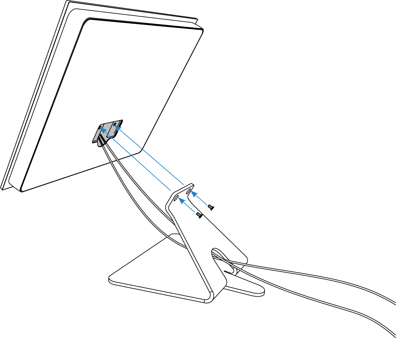 Passo 6 — Fissaggio dispositivo — NEXT 10" (8000)
