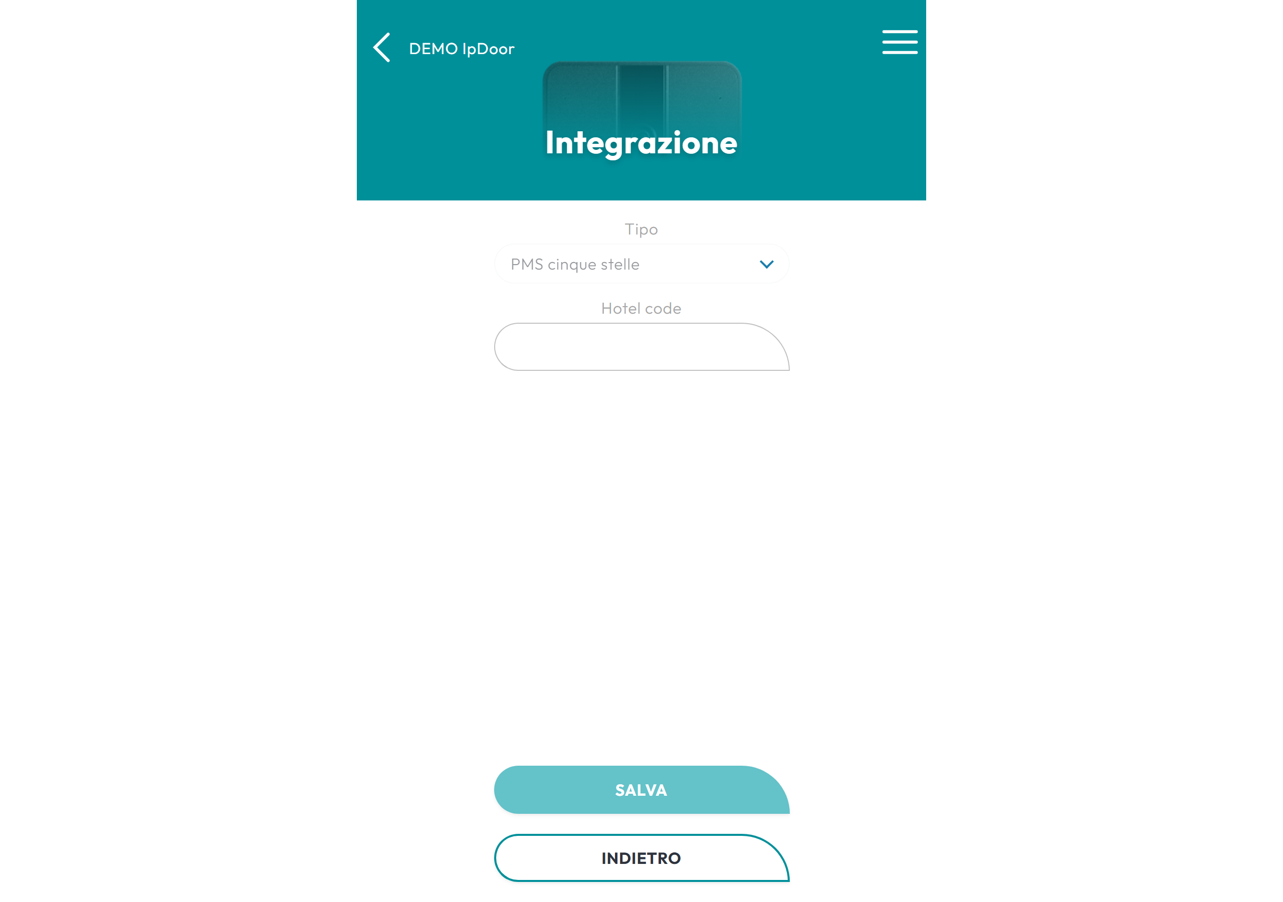 La schermata di configurazione di un'integrazione Cloud-Cloud