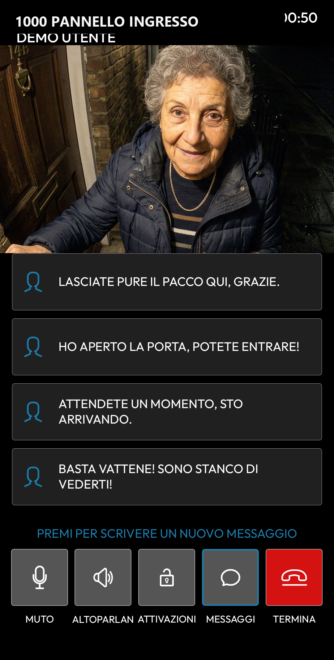 Messaggi rapidi predefiniti