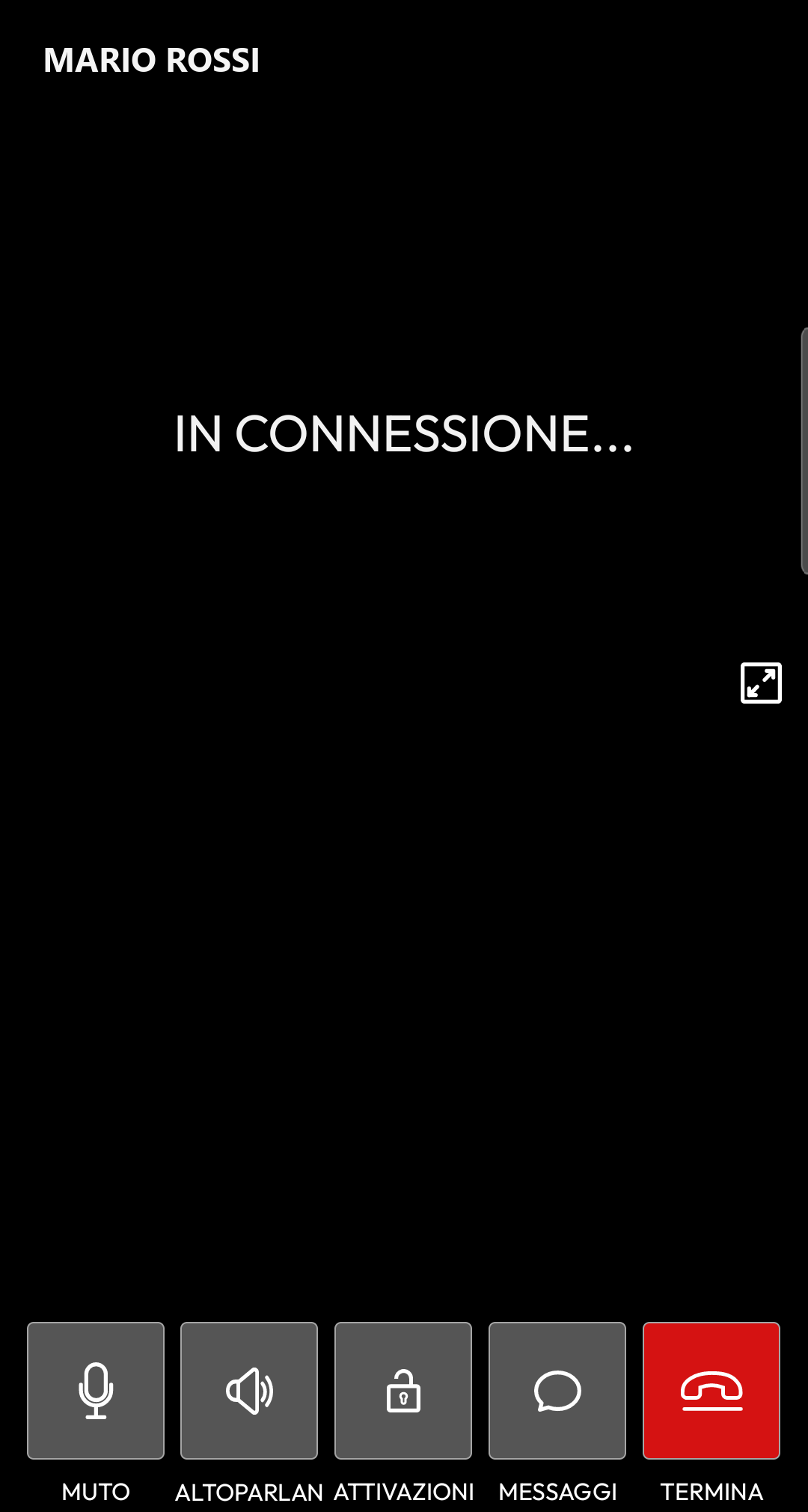 Chiamata interna verso un altro utente