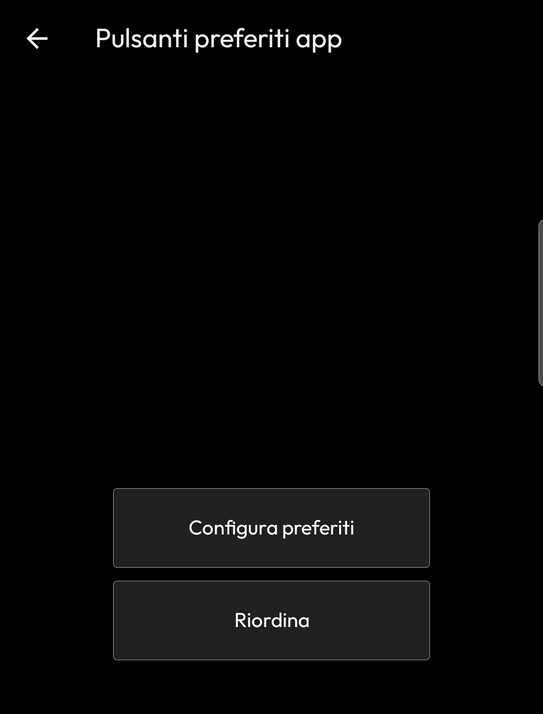 Le due opzioni dei pulsanti preferiti